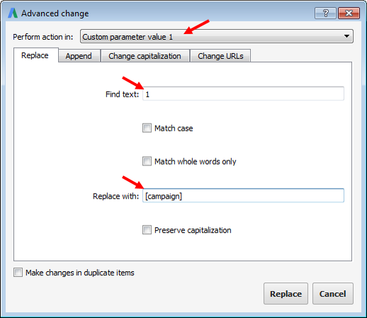 awe-text-replace-custom-parameter